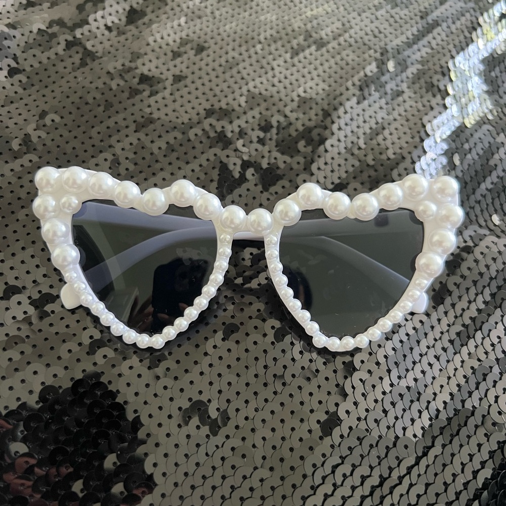 2 white sunglasses for a bride to be